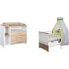 SCHARDT Set lettino & fasciatoio ECO PLUS legno naturale / bianco