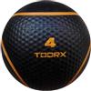 TOORX PROFESSIONAL LINE Palla Medica da 4 kg in Gomma PVC Diametro 22 cm - Grip Ergonomico Soffice al Tatto