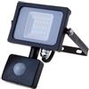 V-TAC FARO LED 10W CALDO CON SENSORE MOVIMENTO NERO CHIP SAMSUNG VT-10-S-LED436
