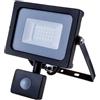 V-TAC FARO LED 20W CALDO CON SENSORE MOVIMENTO NERO CHIP SAMSUNG VT-20-S-LED451
