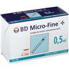 CORMAN BD DIAGN BD Microfine - 30 Siringhe da Insulina 0,5ml 29g 12,7mm - Siringhe Precise per l'Amministrazione di Insulina