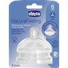 CHICCO (ARTSANA SpA) Chicco Tettarella NaturalFeeling 6m+ 2 Pezzi