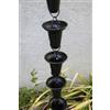 Catena Per Pioggia A Coppa Alluminio Nera Per Grondaia ForHome® - Fluidibilità 3,5/5 - Kit Catena Completa - (19)