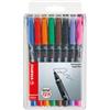 STABILO Pennarello OHPen universal permanente 841 - punta superfine 0,4 mm - colori assortiti - Stabilo - conf. 8 pezzi (unità vendita 1 pz.)