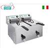 FIMAR - Technochef, Friggitrice Elettrica da banco, 2 vasce da lt.8+8, Mod.FR88R