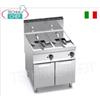 FRIGGITRICE a GAS su MOBILE, 2 VASCHE da lt.18+18, Comandi Analogici
