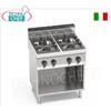 CUCINA a GAS 4 FUOCHI su VANO a GIORNO, Kw.28,00