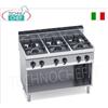 CUCINA a GAS 6 FUOCHI su VANO a GIORNO, Kw.42