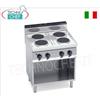 CUCINA ELETTRICA 4 PIASTRE su VANO a GIORNO, Kw.10,4