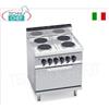 CUCINA ELETTRICA 4 PIASTRE su FORNO GN 2 1, Kw.17,9