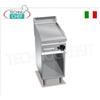 FRY TOP a GAS con PIASTRA LISCIA in MULTIPAN, su VANO a GIORNO