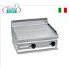 FRY TOP ELETTRICO con PIASTRA RIGATA in MULTIPAN, modulo TOP