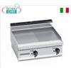 FRY TOP ELETTRICO con PIASTRA in MULTIPAN 1 2 LISCIA e 1 2 RIGATA, modulo TOP