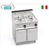 FRIGGITRICE ELETTRICA su MOBILE, POTENZIATA, 2 VASCHE da lt.10+10