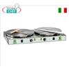 Technochef - Crepiera Elettrica Professionale, 2 Piastre in Ghisa 400 mm, Mod.CRP42