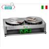 Technochef - Crepiera a Gas Professionale, 2 Piastre in Ghisa 400 mm, Mod.CRP400G2