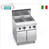 Technochef - CUOCIPASTA a GAS su MOBILE, 2 Vasche da 40+40 lt., Linea MAXIMA 900, Mod.G9CP80