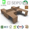 SEIPO Panel Scrivania benches struttura in legno noce chiaro