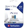 Verbatim - Usb 3.0 Store 'N'Stay Nano - 98711 - 64GB (unità vendita 1 pz.)