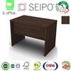 SEIPO Panel Scrivania monoblocco e lineare con strutture legno P60 Noce Scuro