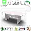 SEIPO Panel Tavolo Bianco monoblocco e sagomato con strutture legno