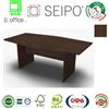 SEIPO Panel Tavolo monoblocco e sagomato con strutture legno Noce Scuro