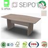 SEIPO Panel Tavolo monoblocco e sagomato con strutture legno Olmo Chiaro