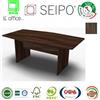 SEIPO Panel Tavolo monoblocco e sagomato struttura legno Olmo Scuro