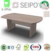SEIPO Panel Tavolo riunione monoblocco ovale strutture legno Olmo Chiaro