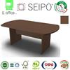 SEIPO Panel Tavolo riunione monoblocco ovale struttura legno Rovere Tabacco
