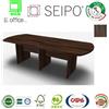 SEIPO Panel Tavolo riunione due pezzi ovale struttura legno Olmo Scuro