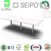 SEIPO T-Leg Tavolo Riunione due pezzi p 100 gambe T Bianco