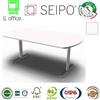 SEIPO T-Leg Tavolo Riunione ovale monoblocco p 100 gambe T Bianco