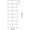 KRIPTONITE libreria da parete KROSSING 67 x H 200 cm - 0528BO