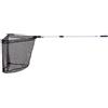 Relaxdays Guadino da Pesca, Asta Telescopica 60-130 cm, Pieghevole,  Leggero, Stabile, Rete D: 36 cm, Nero-Argento