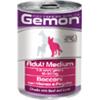 Gemon Adult medium bocconi (manzo e fegato) - 6 lattine da 415gr.