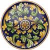 CERAMICHE CALTAGIRONE Piatto Ceramica Caltagirone Blu Cobalto da cm 43