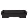 Vaso Giapponese rettangolare in plastica marrone per bonsai 31x21,5x5,5 cm - PG7