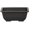 Vaso Giapponese rettangolare in plastica marrone per bonsai 11,5x8x4,5 cm - PG1