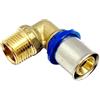 Gomito a Pressare Maschio APE per Tubo Multistrato Diam. 16 x 1/2