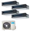 Midea Climatizzatore Midea Canalizzato Quadri 12000+12000+12000+12000 M40-36FN8-Q R-32