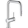 Grohe Minta miscelatore monocomando per lavello con doccino estraibile, colore cromo lucido - 32322002