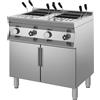 INOX BIM Cuocipasta Elettrico Armadiato - Profondità Cm 70 - Doppia Vasca 28 + 28 Lt
