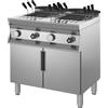 INOX BIM Cuocipasta Elettrico Armadiato - Profondità Cm 90 - Doppia Vasca 40 + 40 Lt