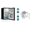 Vitrifrigo Frigorifero 51 lt. con sistema di chiusura Airlock porta in colore nero o grigio unità interna 12/24V C51i SEA