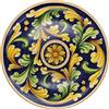 CERAMICHE CALTAGIRONE Piatto Ceramica Caltagirone Blu Cobalto da cm 38
