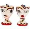 VERUS Teste di moro Siciliane in ceramica Caltagirone Verus Serie Naif Donna-Uomo cm.20