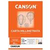 CANSON Blocco carta opaca millimetrata - A4 - 10 fogli - 80gr - Canson (unità vendita 25 pz.)