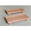 Vivere Zen Comodino in legno massiccio artigianale - Ikada (1 comodino 40x20x5 cm)