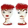 VERUS Teste di moro Ceramica Siciliana Caltagirone Verus Peperoncino Donna-Uomo cm 35